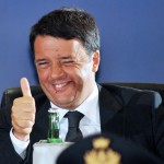 Il presidente del Consiglio, Matteo Renzi, durante la cerimonia inaugurale della Fiera del Levante a Bari, 13 settembre 2014.
ANSA/LUCA TURI