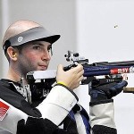 (110822) -- SHENZHEN, Aug. 22, 2011 (Xinhua) -- Niccolo Campriani of Italy competes during the men's 50m rifle 3 positions individual of shooting event at the 26th Summer Universiade in Shenzhen, a city of south China's Guangdong Province, Aug. 22, 2011. Niccolo Campriani won the gold with 1277.3 points. (Xinhua/Chen Yehua)(lm)