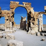 The triumphal arch of Septimius Severus, Palmyra (Unesco World Heritage List, 1980), Syria. Roman civilisation, 1st-2nd century AD. [95021510]