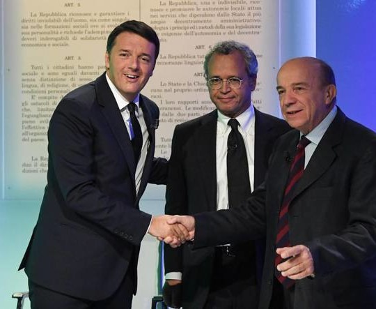 foto di Renzi, Mentana, Zagrebelsky
