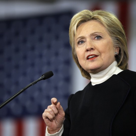 Democratic presidential candidate Hillary Clinton