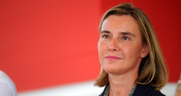 BOLOGNA, ITALY - SEPTEMBER 07:  European Minister for Foreign Affairs Federica Mogherini attends a public debate about PSE (European Social Democratic Party) at Festa Nazionale dell'Unità of italian PD (Democratic Party) on September 7, 2014 in Bologna, Italy.  (Photo by Roberto Serra - Iguana Press/Getty Images)