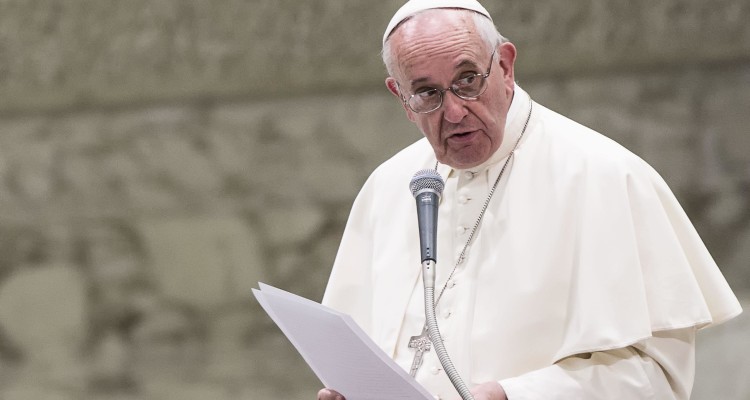 Pope Francis during an audience to Parish groups promoting evangelization, in the Paul VI hall at the Vatican, Saturday, Sept. 5, 2015. ANSA/ ANGELO CARCONI