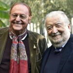 (Da sinistra) Renzo Arbore e Pupi Avati, posano per i fotografi in occasione della presentazione di''? Le chiamavano Jazz Band'' nella sede Rai di viale Mazzini a Roma, 13 dicembre 2016. ANSA/GIORGIO ONORATI