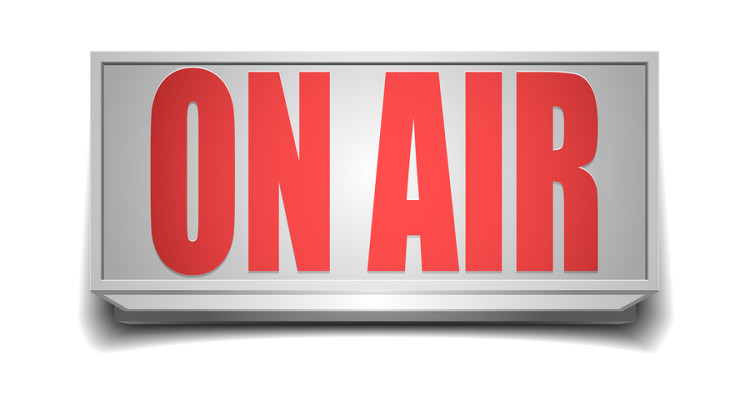 detailed illustration of a white on air sign