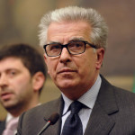 28/03/2013 Roma, il presidente incaricato di formare il governo consulta i rappresentanti del PD. Nella foto Roberto Speranza e Luigi Zanda