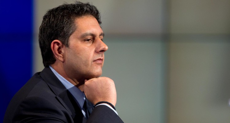 Giovanni Toti durante un momento della trasmissione Porta a Porta condotto da Bruno Vespa presso gli studi Rai di via Teulada a Roma, 29 gennaio 2014. ANSA/CLAUDIO PERI