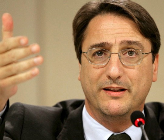 Rapporteur of the European Parliament's Temporary Committee investigating of the CIA activity, Italian Claudio Fava speaks during a news conference at the European parliament  in Brussels, Wednesday 29 November 2006. Claudio Fava, confirms conclusions that complicity by European countries has allowed CIA renditions to occur in Europe. The draft report says that 11 European Union governments, including Britain, Germany and Poland, knew about the camps. None have admitted that such activities took part on their territory, which the report says would be a violation of EU law.  ANSA/OLIVIER HOSLET