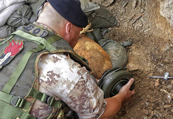 Rimozione ordigni bellici Reggimento Brigata Aosta